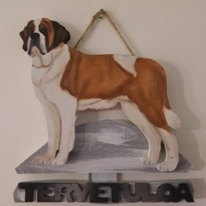 Bernhardinkoira tervetuloakyltti