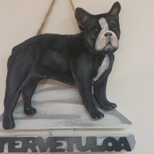 Ranskanbuldoggi tervetuloakyltti