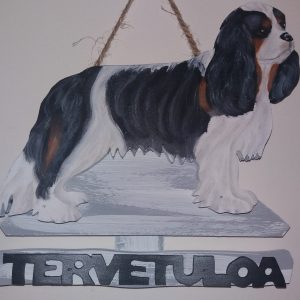 Cavalier kingcharlesinspanieli tervetuloakyltti