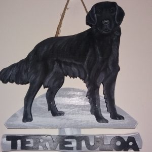 Sileäkarvainennoutaja tervetuloakyltti