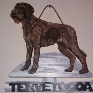 Karkeakarvainen Saksanseisoja tervetuloakyltti