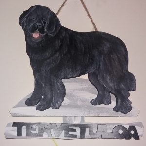 Newfoundlandinkoira tervetuloakyltti