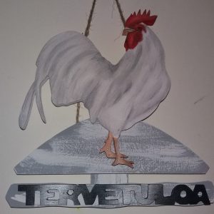 Leghorn kukko tervetuloakyltti