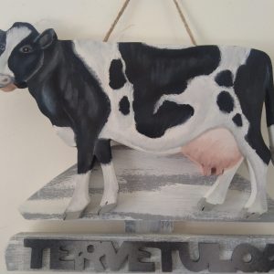 Lehmä tervetuloakyltti