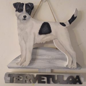 Parsonrusselinterrieri tervetuloakyltti