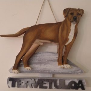 Amerikan staffordshirenterrieri tervetuloakyltti